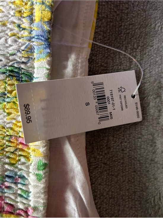 GAP Dresses & Skirts - GAP Smocked Midi Dress in White with Yellow, Blue, Green & Pink Floral